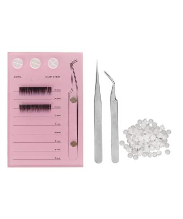 3-in-1 Acrylic Eyelash Palette | 9 Rows 7-15mm Extensions Tool | Includes 2 Tweezers & 100 Glue Cups - International Shipping Available - Buy Online on GoSupps.com
