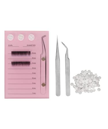 Eyeline extension tablet 3-in-1 eyelash extension tablet 9 rows 7 to 15 mm acrylic eyelash pallet tool with 2 tweezers 100 pieces of adhesive cups