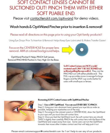 OptiWand Pincher 2 Pack - Soft Contact Lens Insertion & Removal Tool for Easy Handling | Applicator & Remover Device for Eye Lenses | Gift-Friendly Contacts Insertion Stick - Buy Online on GoSupps.com
