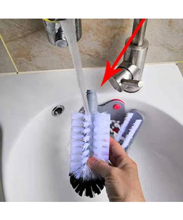 Clisted 2X Double-Headed Sink Cup Brush Sucker Kitchen Cleaning Supplies Rotating Wine Bottle Cleaner Cup Scrubber - Buy Online on GoSupps.com