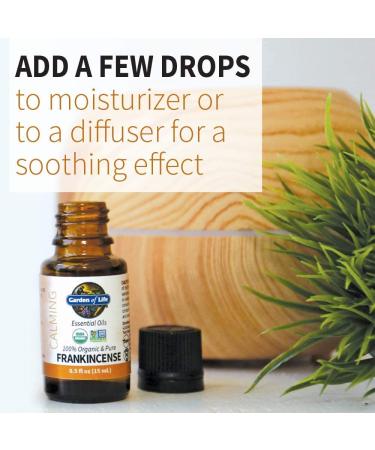 Garden of Life Frankincense Essential Oil 0.5 fl oz - USDA Organic, Pure & Non-GMO for Diffuser, Aromatherapy & Skincare - Buy Online on GoSupps.com