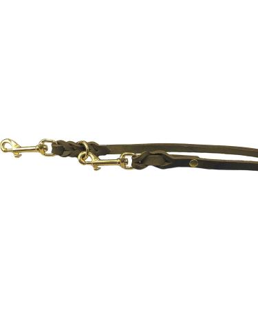 Premium Olive Green Dog Liner - Adjustable Fat Leather Leash for Small & Large Dogs (2.40m x 12mm) - Buy Online on GoSupps.com