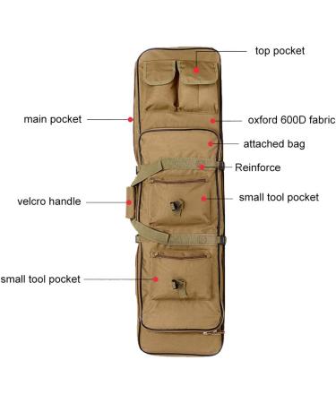 NAWAN Gun Bag Airsoft Storage Backpack | Tactical Rifle Box 37.4 Inch Khaki - Buy Online on GoSupps.com