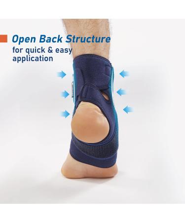 Adjustable Ankle Brace with Compression Strap | Support for Sprained Ankles & Chronic Pain | L/XL - Buy Online on GoSupps.com