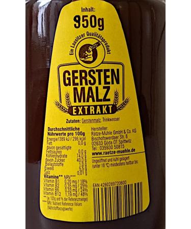 Buy Barley Malt Extract 950g - Aromatic Liquid Malt Syrup for Baking & Brewing | International Shipping - Buy Online on GoSupps.com