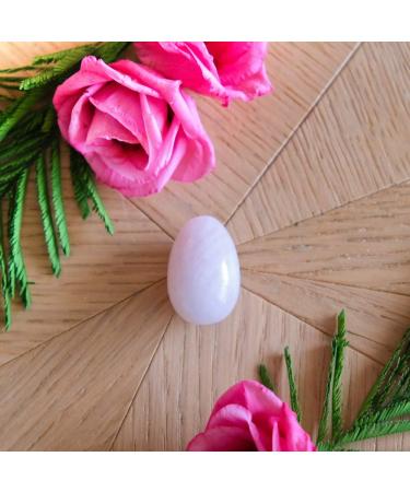Yoni egg made of rose quartz small not perforated.