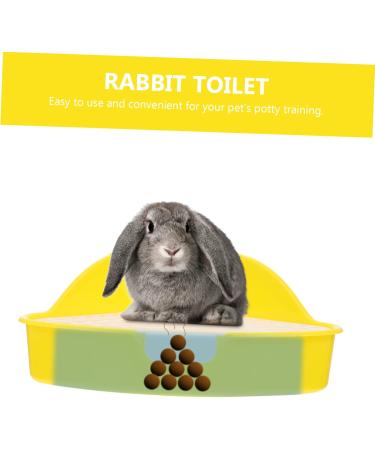 COSMEVIVI Box Rabbit Toilet Bunny Potty Rabbit Potty Pet Pee Toilet Pet Litter Tray Pet Training Corner Bunny Toilet Small Pet Toilet Pet Drawer Potty Pet Potty Pet Supply 25X19X10CM Yellow - Buy Online on GoSupps.com