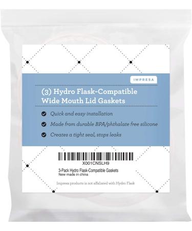 3-Pack Wide Mouth Lid Gaskets for Hydro Flask - BPA/Phthalate/Latex-Free - Buy Online on GoSupps.com