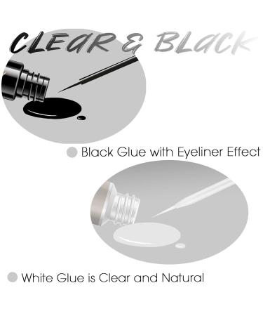 Strong Hold Waterproof False Eyelash Glue - Black and Clear Adhesive for Strip and Cluster Lashes - Buy Online on GoSupps.com