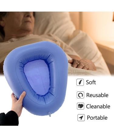Inflatable Bedpan - Potty Bedside Toilet Nursing Urinals for Bedridden Elderly Disabled Bedbound Patient (Dark Blue-L Size) - Buy Online on GoSupps.com