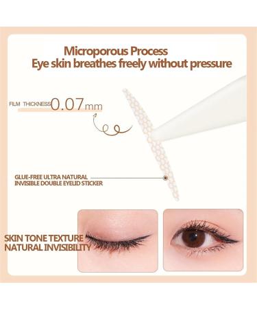 Glue-Free Invisible Double Eyelid Sticker Waterproof And Sweat Resistant Invisible Eye Lift Tape 120 Strips/Pack Instant Double Eyelid Lifter Strips (M Olive) - Buy Online on GoSupps.com