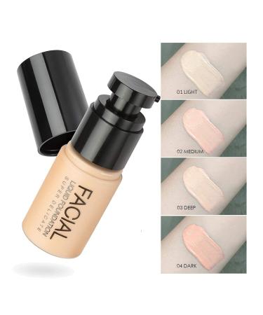 LAMUSELAND 4 Colors Face Velvet Foundation Liquid Makeup Beauty Cosmetic 35g - 02 MEDIUM - Buy Online on GoSupps.com