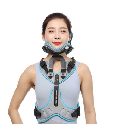 Adjustable neck breast orthosis fixed head and neck breast orthosis neck breast traction device postoperative fixator for the cervical spine for rehabilitation men and women universal