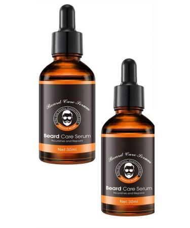 2 Pack Beard Care Serum for Men Natural Men's Beard Oil Prevents Itch and Dandruff Facial Hair Growth Hydrate Beard Strengthens & Moisturizes Beard 30ml