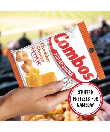 COMBOS Cheddar Cheese Pretzel Snacks - 6.3 oz Bag (Pack of 12) | Crunchy Snack Treats - Buy Online on GoSupps.com