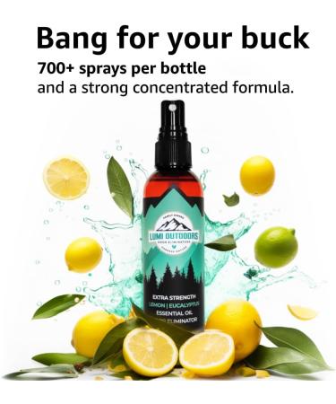 Lumi Outdoors Natural Shoe Deodorizer Spray - Extra Strength Eucalyptus Lemongrass - Odor Eliminator for Shoes - Buy Online on GoSupps.com