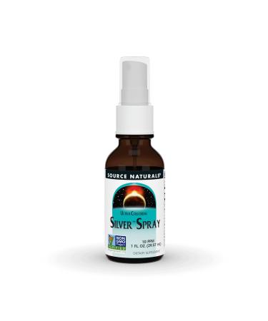 Source Naturals Ultra Colloidal Silver Spray 10 ppm for Wellness Support - 1 Fluid oz