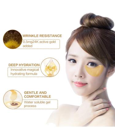 50 Pairs Collagen Golden Eye Pads | Anti-Fold Moisture Eye Masks with Hyaluronic Acid for Skin Regeneration - Buy Online on GoSupps.com