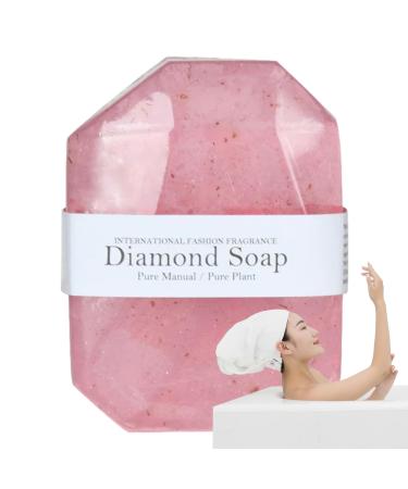 Veeteah Handmade Gemstone Shaped Soap | Natural Moisturizing Soap with Gold Foil | Scented Soap for Men and Women for Face and Veeteah