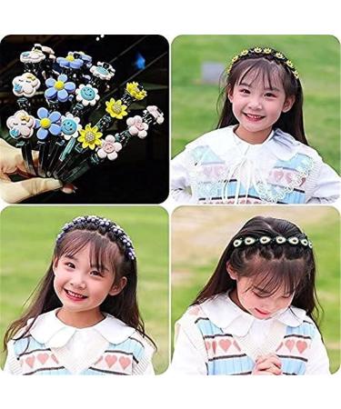 Sweet Princess Hairstyle Hairpin with Clips Summer Little Girl Braided Hair Hairpin Headdress Cartoon Headbands Plait Hair Tools Double Layer Headbands with Clips Twist Plait for Girls (Color : 5 5 Pcs D - Buy Online on GoSupps.com