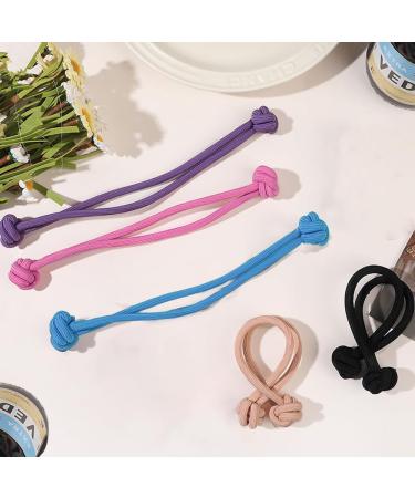 Miupoo Knotted Button Hair Tie Set Knot Scrunchies Elastic Rubber Band Hair Ropes for Women High Ponytail Tie Hair Rope Stretchy Thickened Durable for Thick and Long Hair 5Pieces DAJIE - Buy Online on GoSupps.com