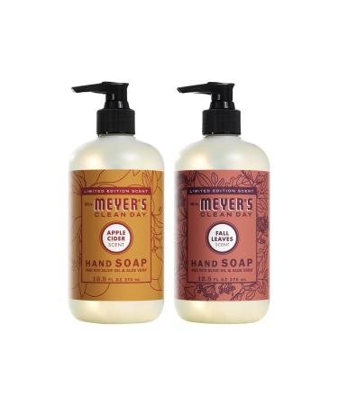 Mrs. MEYER'S CLEAN DAY Liquid Hand Soap 2 Pack Variety 12.5 OZ Each 1 CT (Apple Cider + Fall Leaves)