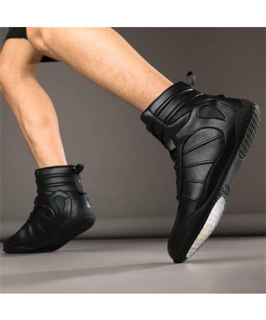 Durable Non-Slip Boxing Wrestling Shoes | High Traction Combat Sneakers - Black - Buy Online on GoSupps.com