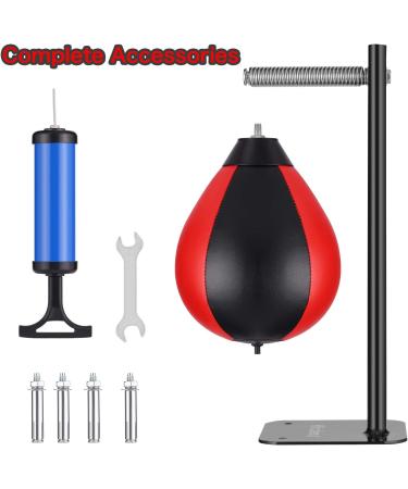 Hicient Wall-Mounted Punching Bag Reflex Speed Bag for Stress Relief - Boxing Ball for Home, Office, or Gym Use - Black - Buy Online on GoSupps.com