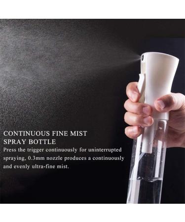 200ml Continuous Spray Bottles - 2 Pack Hairdresser & Plant Watering Sprayers - Ultra Fine Mist Safe for Hair Styling & Cleaning - Black & White - Buy Online on GoSupps.com