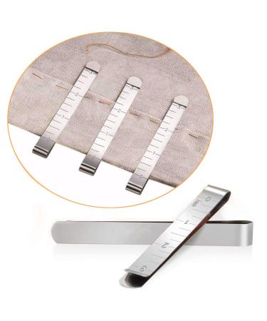 Sewing Clips Set of 20 Stainless Steel Hemming Clips 3 Inches Measurement Ruler Quilting Supplies