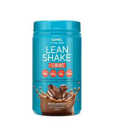 GNC Total Lean | Lean Shake + Slimvance | Weight Loss Protein Powder with 200mg of Caffeine | Mocha Espresso | 20 Servings Mocha Espresso 2.33 Pound (Pack of 1)
