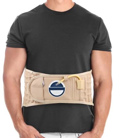 Decompression Belt for Lumbar Support | Lower Back Pain Relief & Sciatica Treatment - Yellow - Buy Online on GoSupps.com