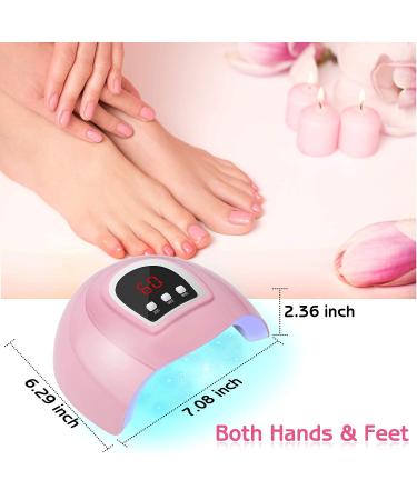 54W LED Nail Lamp Professional Dryer with Timer/Sensor/LCD - Portable & Suitable for Fingernails/Toenails - Home & Salon - Buy Online on GoSupps.com