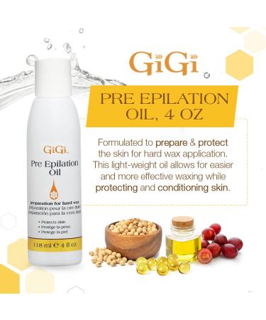 GiGi Pre Epilation Oil 4 fl oz - Soybean & Grape Seed Oils | Pack of 1 - Buy Online on GoSupps.com