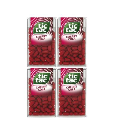 4 x Cherry Cola Tic Tac Mint Sweets For Little Moments of Refreshment - Sold By VR Angel Cherry Cola 4 Count (Pack of 1)