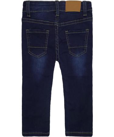 KIDSCOOL SPACE Baby Boys Jeans | Elastic Waist | Straight Fit | Ripped Denim | 5-6 Years | Deep Blue - Buy Online on GoSupps.com