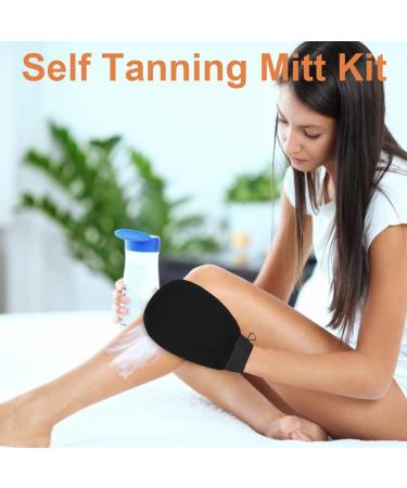 Self Tanner Applicator Kit 4 Sets Tanning Self Tanner Applicator Gentle Tanning with Exfoliator Back Lotion Applicator - Buy Online on GoSupps.com