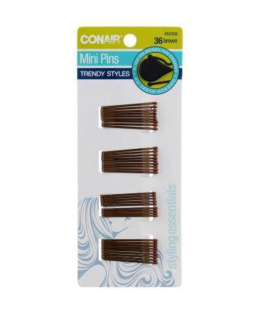 Conair Styling Essentials Mini Pins Brown 36 Count - Secure and Stylish Hair Accessories - Buy Online on GoSupps.com