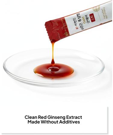 Korean Food Fermented Red Ginseng Stick Drink 30 Count (0.35 oz / 10 g Each) Individually Wrapped Daily Ginseng Extract - Buy Online on GoSupps.com