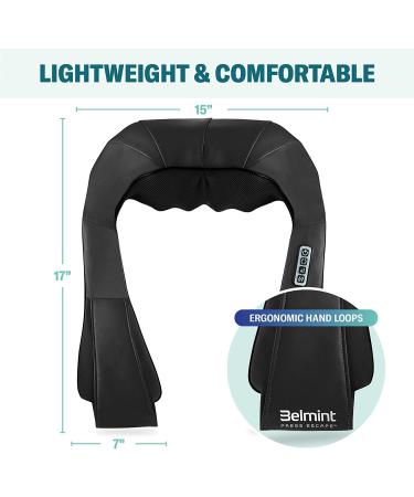 Deep Kneading Neck Massager with Heat - Shiatsu Pillow for Neck, Back, Shoulders, Feet, Legs - Muscle Relief for Home or Office Use - Buy Online on GoSupps.com