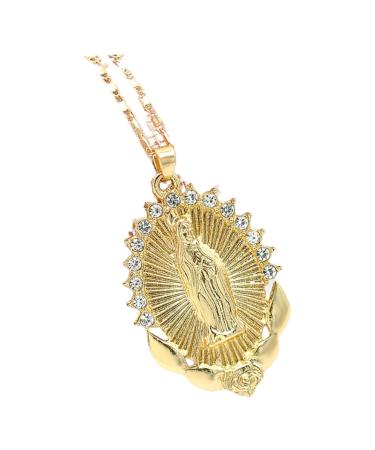 CALLARON Virgin Pendant Necklace A Necklace Christian Religious Necklace Jewelry Necklace for Women Miss