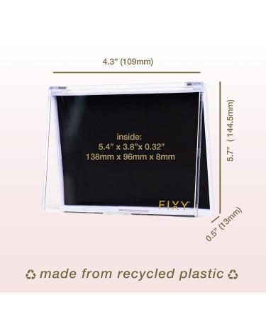 FIXY Empty Magnetic Makeup Palette with Clear Top - Customize Your Bronzer, Blush, and Eyeshadow - Travel Organizer - Medium Size 5.7 x 4.3 - Buy Online on GoSupps.com