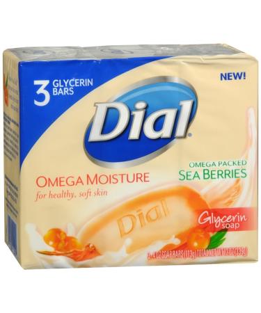 Dial Omega Moisture Glycerin Bar Soap  Sea Berries  3 Count (Pack of 1) Sea Berries 3 Count (Pack of 1) - Buy Online on GoSupps.com