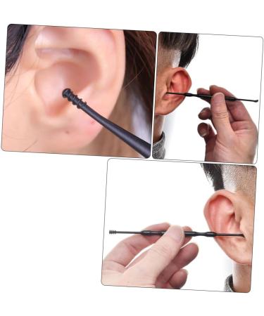 PLAFOPE Professional Double Head Rotating Ear Scoop Cleaner Non-Slip Handle Ear Wax Tool with Spring Spiral Design for Itch Relief Steel for Home and Travel - Buy Online on GoSupps.com