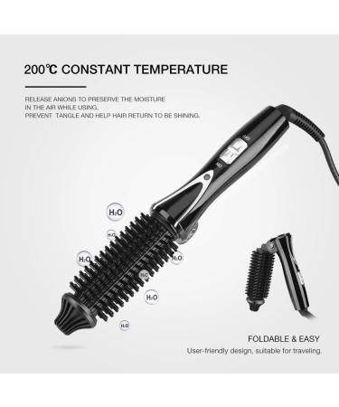 Electric Hair Curler - Foldable Ceramic Tourmaline Anion Brush for All Hair Types | Premium Hair Styling Tools - Buy Online on GoSupps.com
