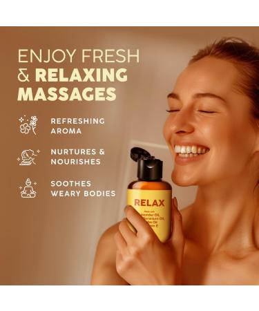 Kukka Relax Massage Oil - Spa Quality Warming Body Oil Infused with Lavender Jojoba & Rose Geranium - 3.4 oz for Men & Women - International Shipping Available - Buy Online on GoSupps.com
