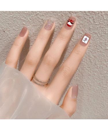 Fashion Cute Nail Tips Self-Adhesive Nail Stickers Mahjong Decals Manicure Accessories Nail Art Decorations(A) - Buy Online on GoSupps.com