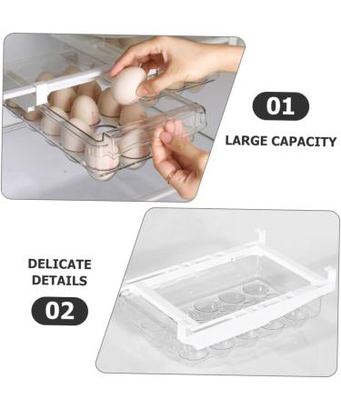 LABRIMP Fridge Egg Drawer Drawer Egg Crisper Eggs Fridge Egg Holder for Refrigerator Egg Carrier Egg Rack Food re-usable - Buy Online on GoSupps.com