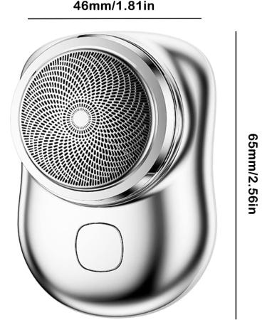 Alkyne Mini-Shave Portable Electric Shaver Mini-Shave Portable Electric Shaver Pocket Wet & Dry Men's Shaver USB Rechargeable Shaver Suitable for Home Travel Father's Day Gifts(Silver) - Buy Online on GoSupps.com