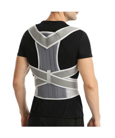 DFHBFG Back Adult Correction Belt Men and Women Anti-Hunchback Chest Shoulder Sitting Posture Corrector(Color:Gray Size:X-Large) X-Large Gray